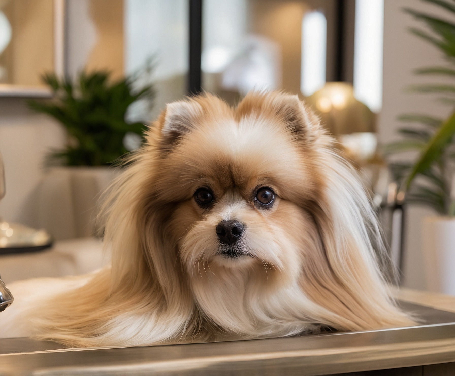 Transformación estilística de un pomerania